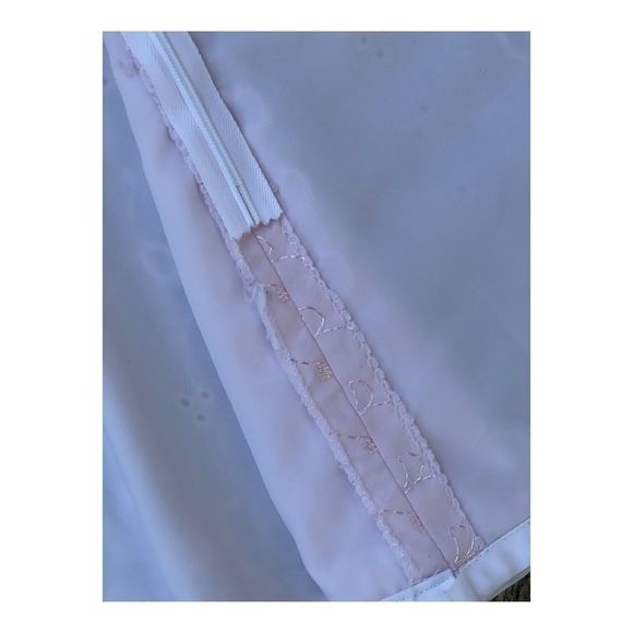 Vintage Infant Swing Dress Pink Eyelet Lace Party Formal - Picture 4 of 6